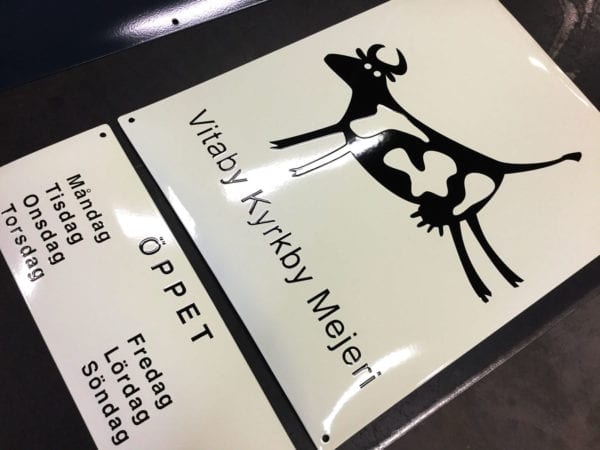 Företagsskylt Skillinge-Emalj